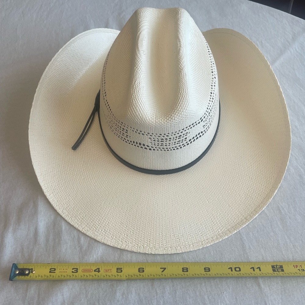 White Cowboy Hat with Black Band